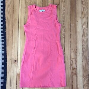 Coral Sleeveless ribbed Everlane Dress NWOT size small